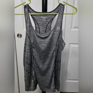Reebok Charcoal Striped Tank Top